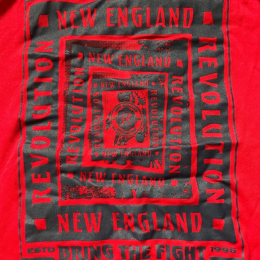 adidas Red Short Sleeve Athletic Tee - New England - Picture 6 of 9